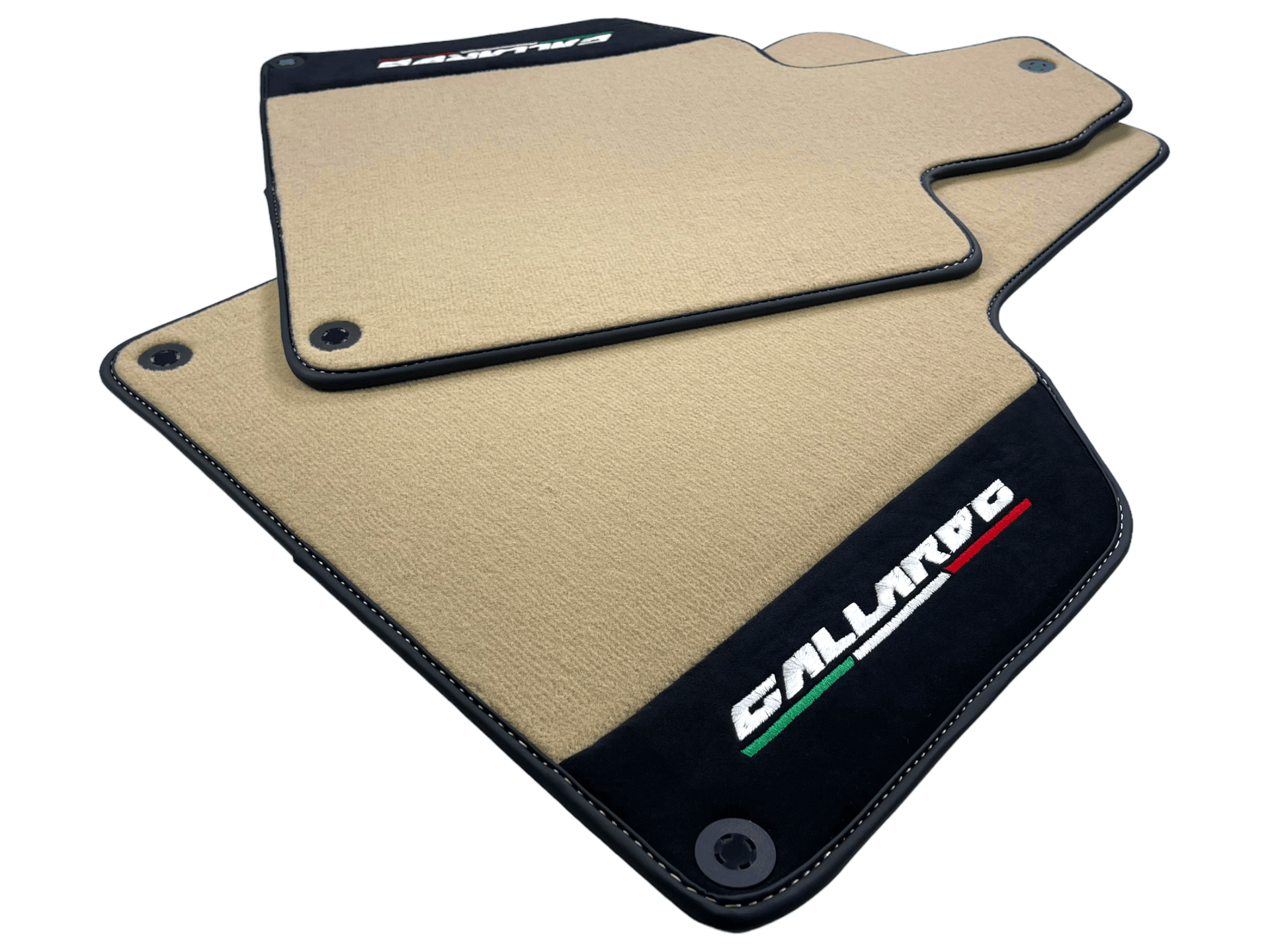 Beige Floor Mats for Lamborghini Gallardo With Alcantara Leather - AutoWin