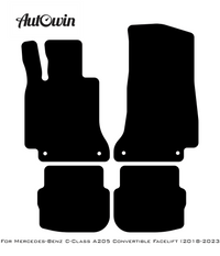Beige Floor Mats For Mercedes Benz C-Class A205 Convertible Facelift (2018-2023) | Limited Edition - AutoWin