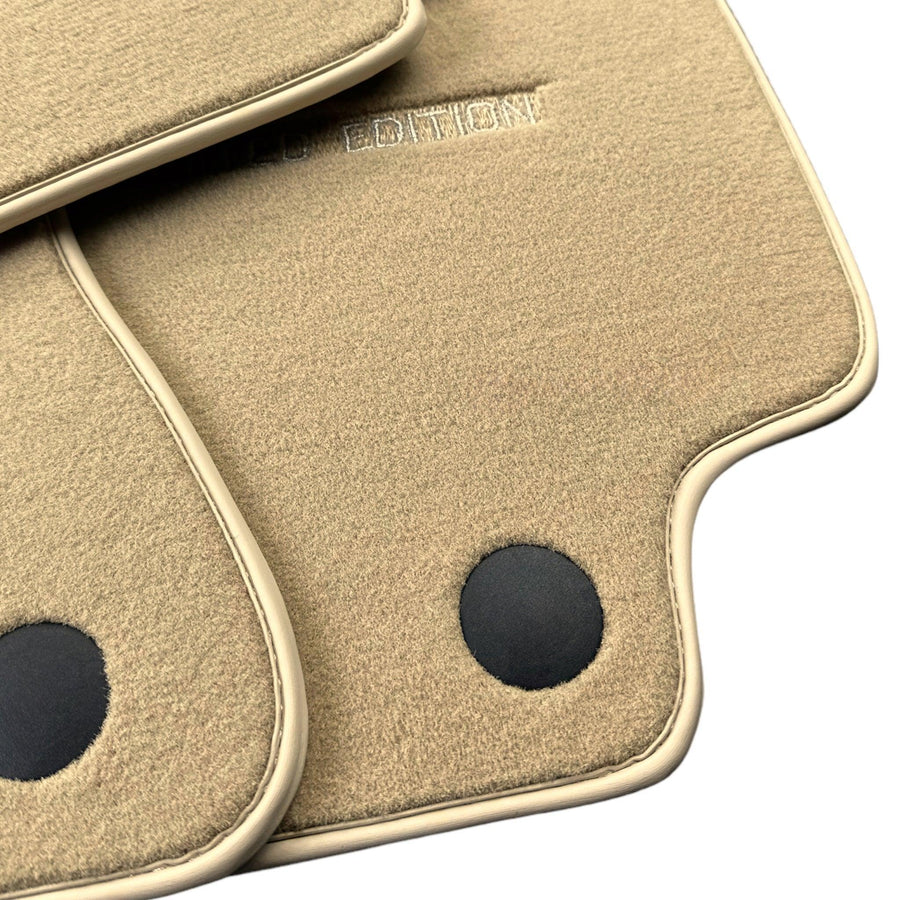 Beige Floor Mats For Mercedes Benz S-Class W126 (1979-1991) | Limited Edition - AutoWin