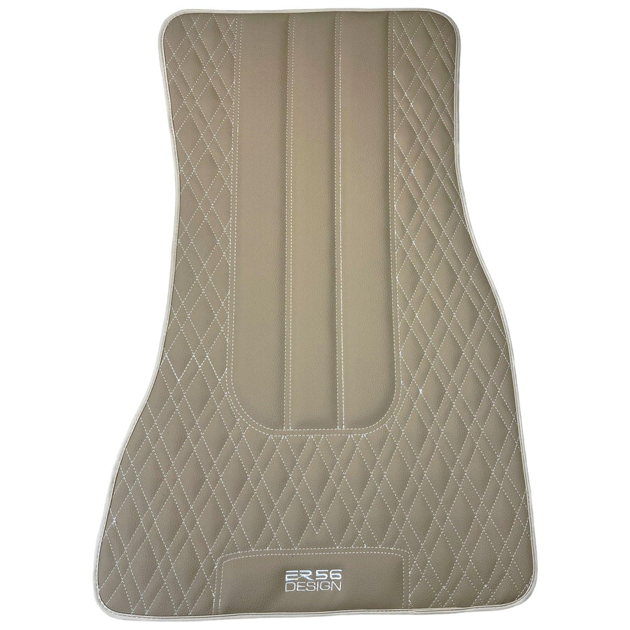 Beige Leather Floor Floor Mats For BMW 2 Series F22 - AutoWin
