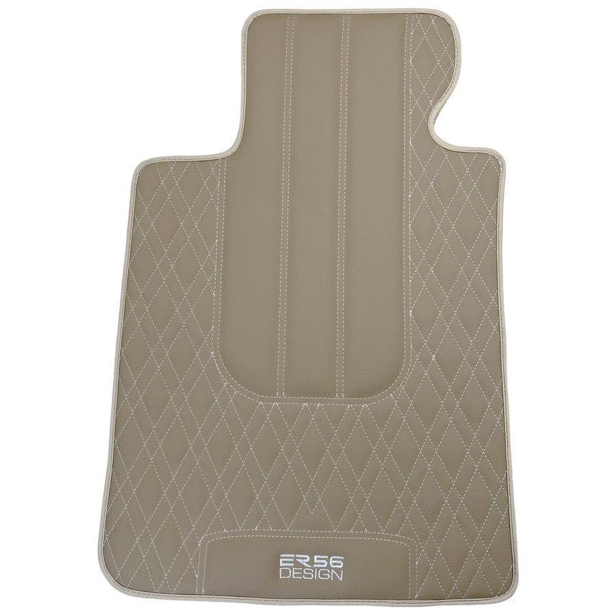 Beige Leather Floor Mats For BMW 3 Series E30 2-doors Coupe - AutoWin