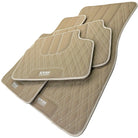 Beige Leather Floor Mats For BMW M5 E60 - AutoWin