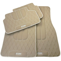Beige Leather Floor Mats For BMW M5 F10 - AutoWin