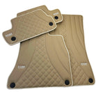 Beige Leather Floor Mats For Mercedes Benz E-Class S210 Estate (1996-2003) | ER56 Design - AutoWin
