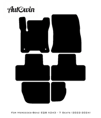 Beige Leather Floor Mats For Mercedes Benz EQB-Class X243 (2022-2024) | ER56 Design - AutoWin