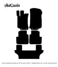 Beige Leather Floor Mats For Mercedes Benz R-Class V251 (2005-2013) Long Wheelbase | ER56 Design - AutoWin