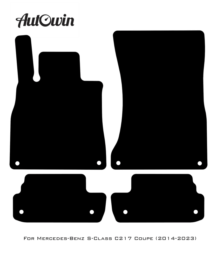 Beige Leather Floor Mats For Mercedes Benz S-Class C217 Coupe (2014-2023) | ER56 Design - AutoWin