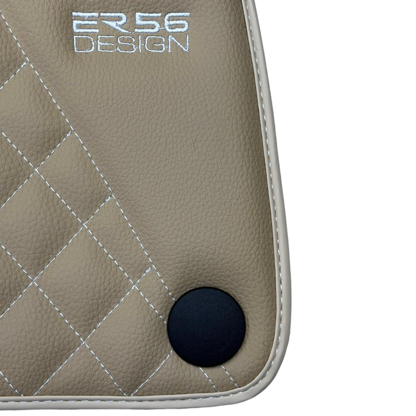 Beige Leather Floor Mats For Mercedes Benz S-Class W220 (1998-2005) Short Wheelbase | ER56 Design - AutoWin