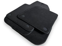 Black Alcantara Floor Mats For Ferrari 612 Scaglietti 2005-2011 ER56 Design - AutoWin