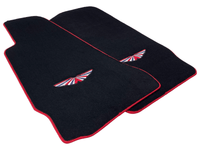 Black Floor Mats For Aston Martin V8 Vantage (2005–2023) Red Trim - AutoWin
