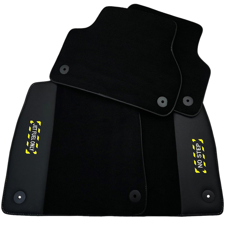 Black Floor Mats for Audi A3 - 5-door Sportback (2013-2020) | Fighter Jet Edition - AutoWin