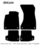 Black Floor Mats for Audi A5 - F57 Convertible (2017-2020) | Fighter Jet Edition - AutoWin