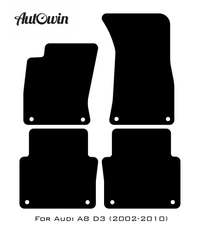 Black Floor Mats for Audi A8 D3 (2002-2010) | No Steps - AutoWin