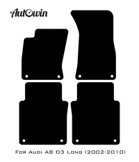 Black Floor Mats for Audi A8 D3 Long (2002-2010) | No Steps - AutoWin