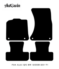 Black Floor Mats for Audi Q5 8R (2008-2017) | Fighter Jet Edition - AutoWin