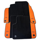 Black Floor Mats for Audi Q5 FY (2017-2023) With Orange Alcantara | ER56 Design - AutoWin