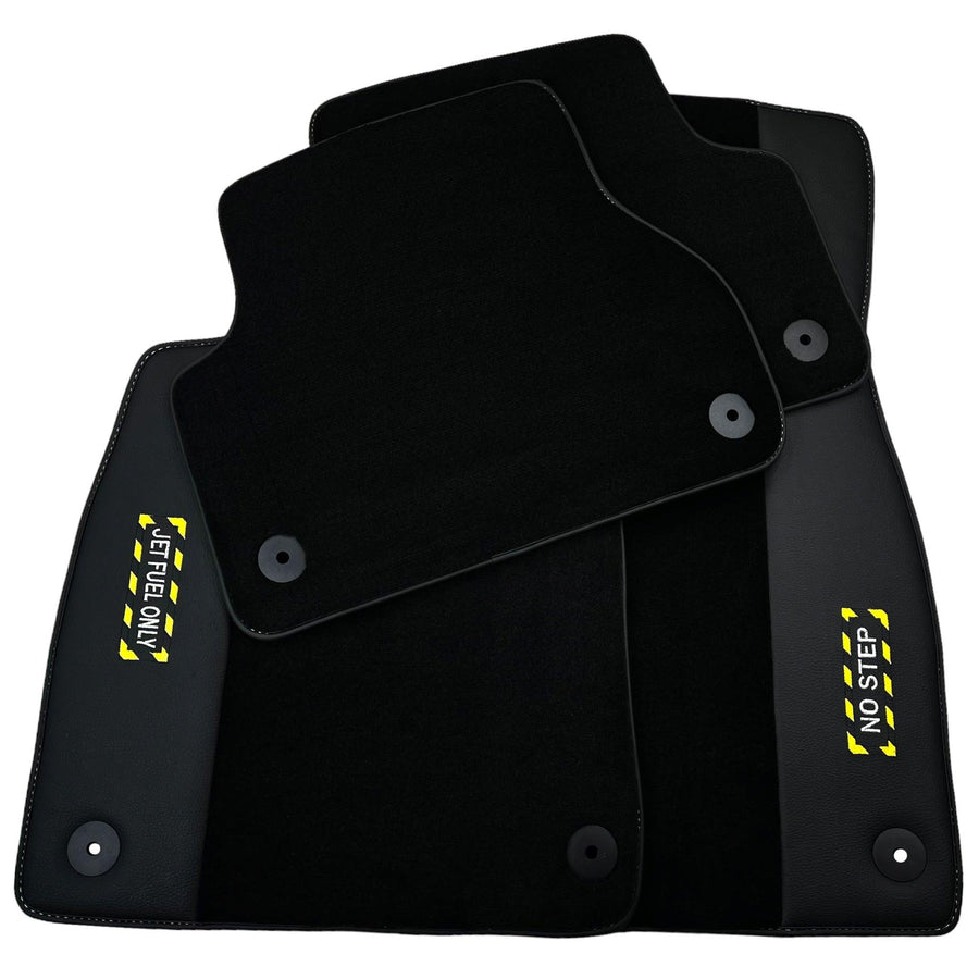 Black Floor Mats for Audi Q7 4M (2015-2019) | Fighter Jet Edition - AutoWin