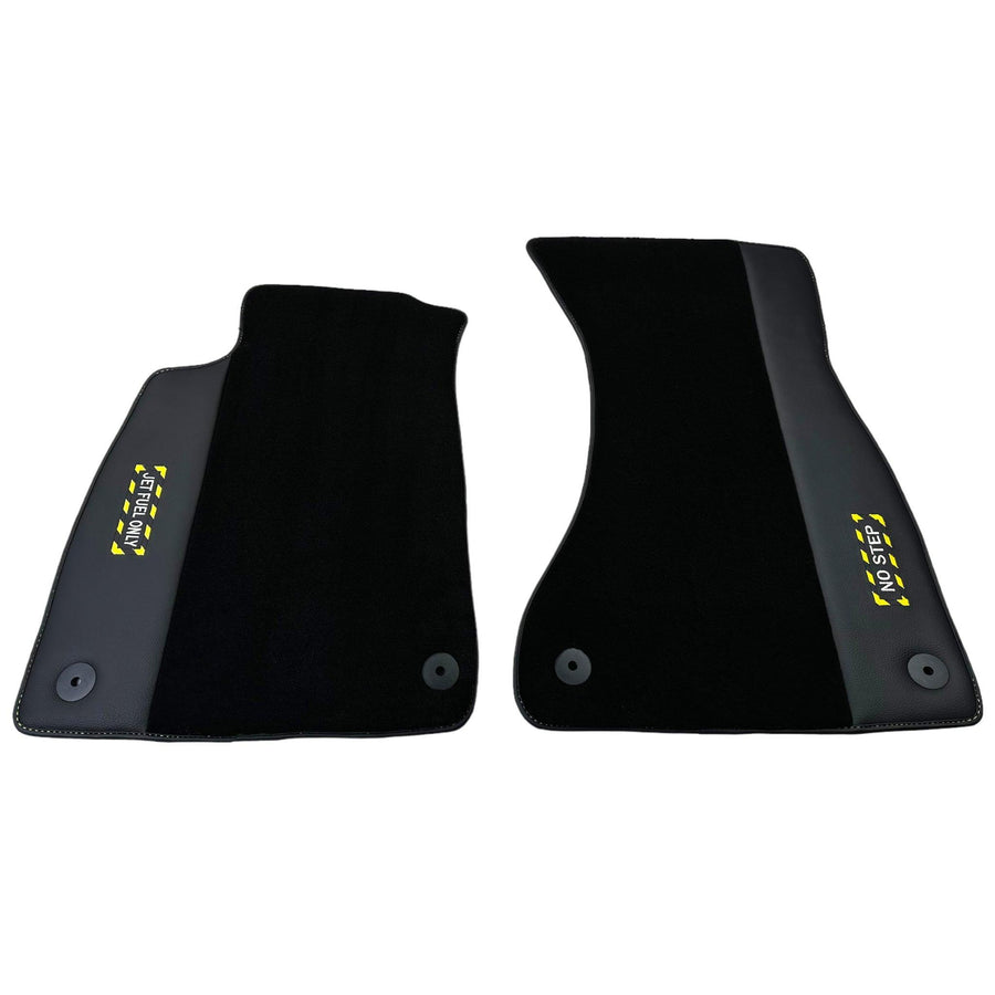 Black Floor Mats for Audi Q7 4M (2015-2019) | Fighter Jet Edition - AutoWin