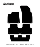 Black Floor Mats for Audi Q7 4M (2015-2019) | Fighter Jet Edition - AutoWin