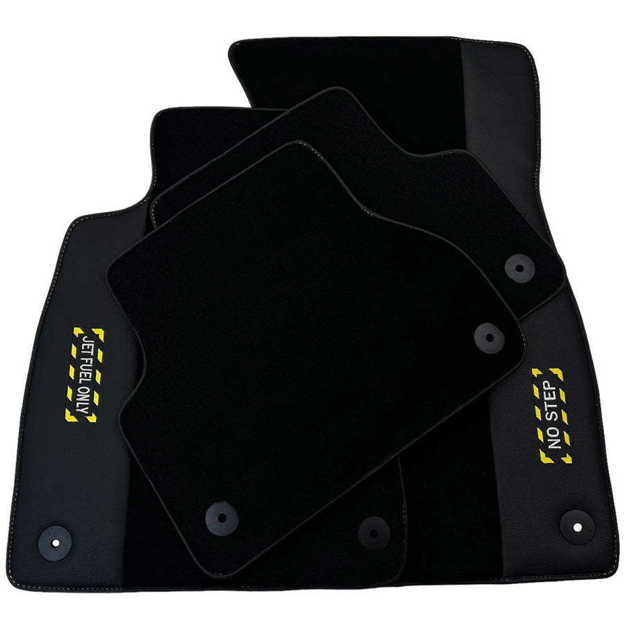 Black Floor Mats for Audi Q7 4M (2015-2019) | Fighter Jet Edition - AutoWin