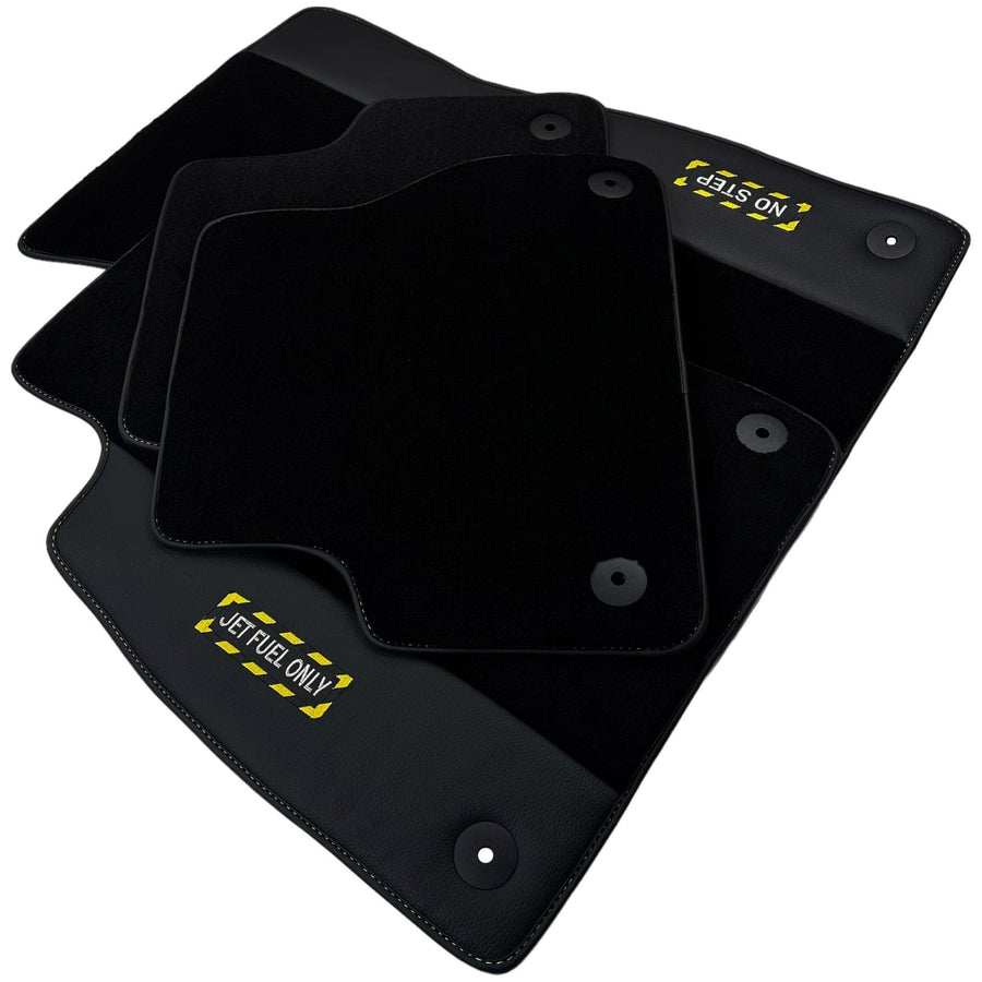 Black Floor Mats for Audi Q7 4M (2015-2019) | Fighter Jet Edition - AutoWin