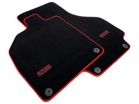 Black Floor Mats For Audi R8 2015-2023 ER56 Design Red Trim - AutoWin