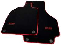 Black Floor Mats For Audi R8 2015-2023 ER56 Design Red Trim - AutoWin