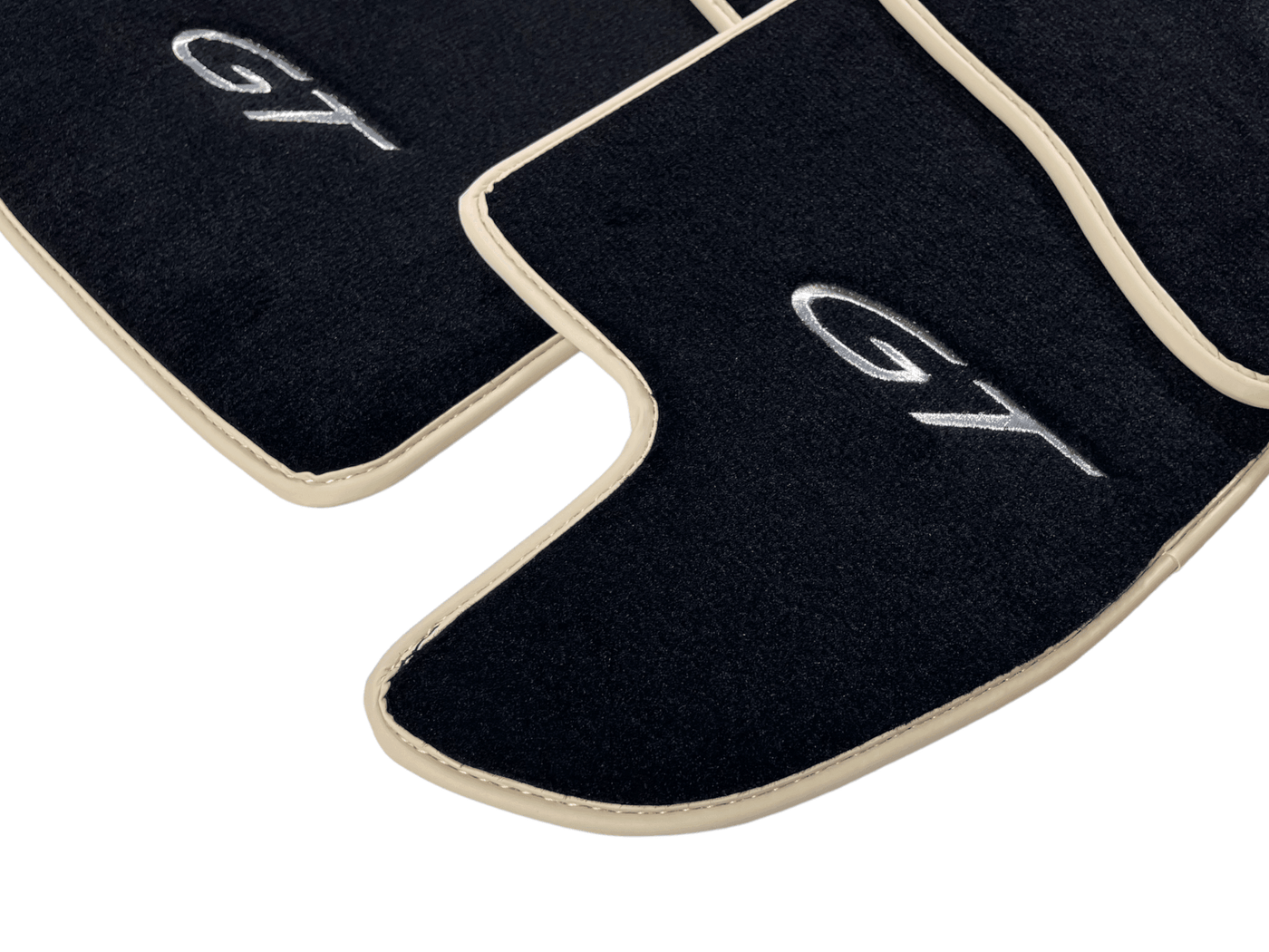 Black Floor Mats For Bentley Continental GT 2003–2011 With Beige Trim - AutoWin