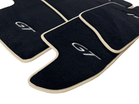 Black Floor Mats For Bentley Continental GT 2003–2011 With Beige Trim - AutoWin