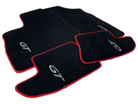 Black Floor Mats For Bentley Continental GT 2003–2011 With Red Trim - AutoWin