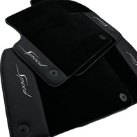 Black Floor Mats For Bentley Mulsanne (2010-2020) with Leather - AutoWin