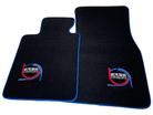 Black Floor Mats For BMW 6 Series E24 Coupe ER56 Design Limited Edition Blue Trim - AutoWin