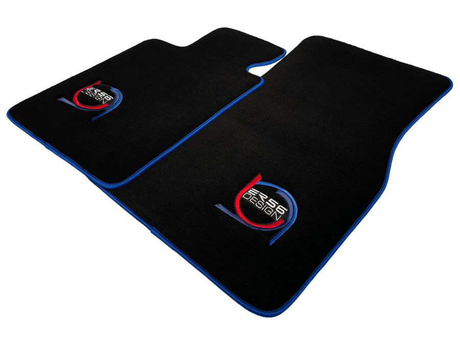 Black Floor Mats For BMW iX1 - U11 SUV ER56 Design Limited Edition Blue Trim - AutoWin