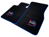 Black Floor Mats For BMW M3 E93 ER56 Design Limited Edition Blue Trim - AutoWin