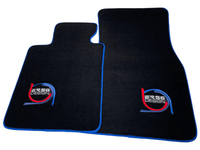 Black Floor Mats For BMW M8 F93 4-door Gran Coupe ER56 Design Limited Edition Blue Trim - AutoWin