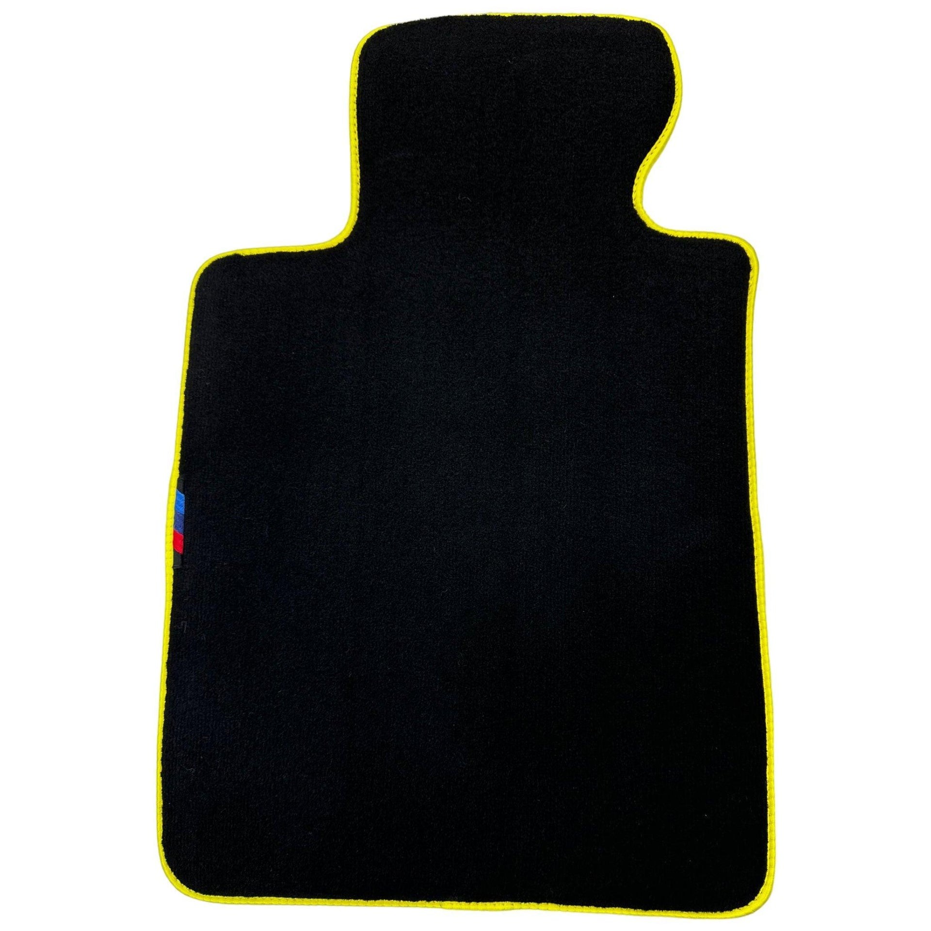 Black Floor Mats For BMW X3 Series G01 | Yellow Trim - AutoWin