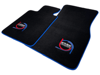 Black Floor Mats For BMW X6M E71 SUV ER56 Design Limited Edition Blue Trim - AutoWin