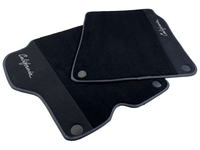 Black Floor Mats For Ferrari California 2008-2014 With Alcantara - AutoWin