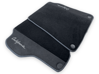 Black Floor Mats For Ferrari California 2008-2014 With Alcantara - AutoWin