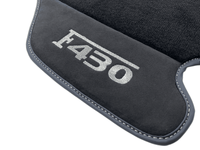 Black Floor Mats For Ferrari F430 2004-2009 With Alcantara Leather - AutoWin