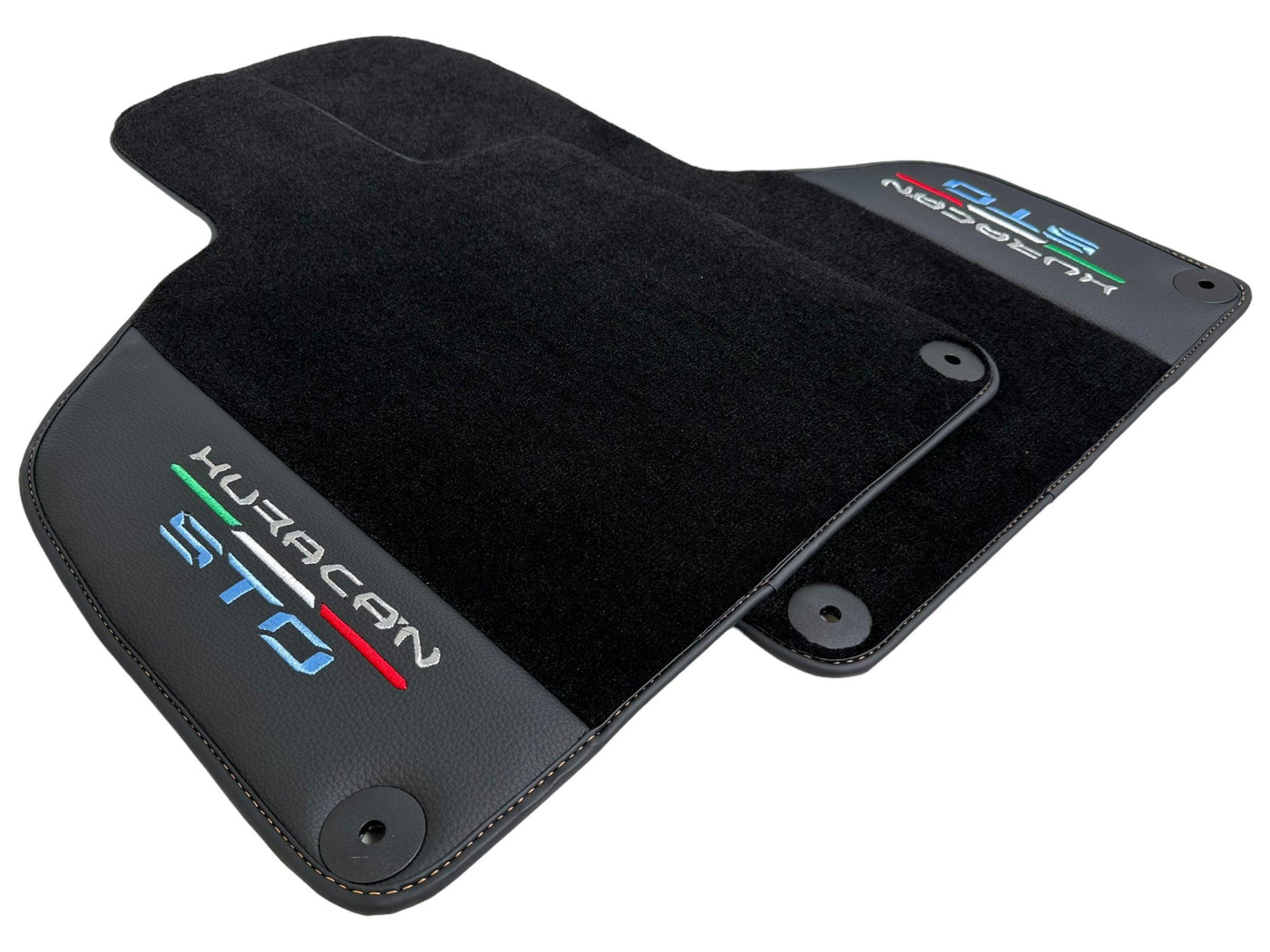 Black Leather Floor Mats for Lamborghini Huracan STO - USA | FedEx Express