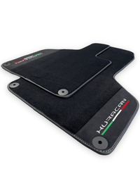 Black Carpet Floor Mats for Lamborghini Huracan with Alcantara Leather - AutoWin