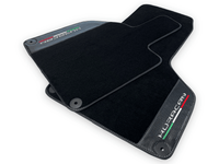 Black Floor Mats for Lamborghini Huracan With Carbon Fiber Leather - AutoWin