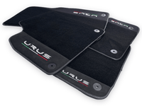 Black Floor Mats For Lamborghini Urus With Alcantara Leather - AutoWin