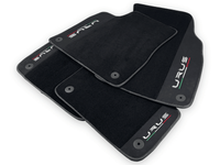 Black Floor Mats For Lamborghini Urus With Alcantara Leather - AutoWin