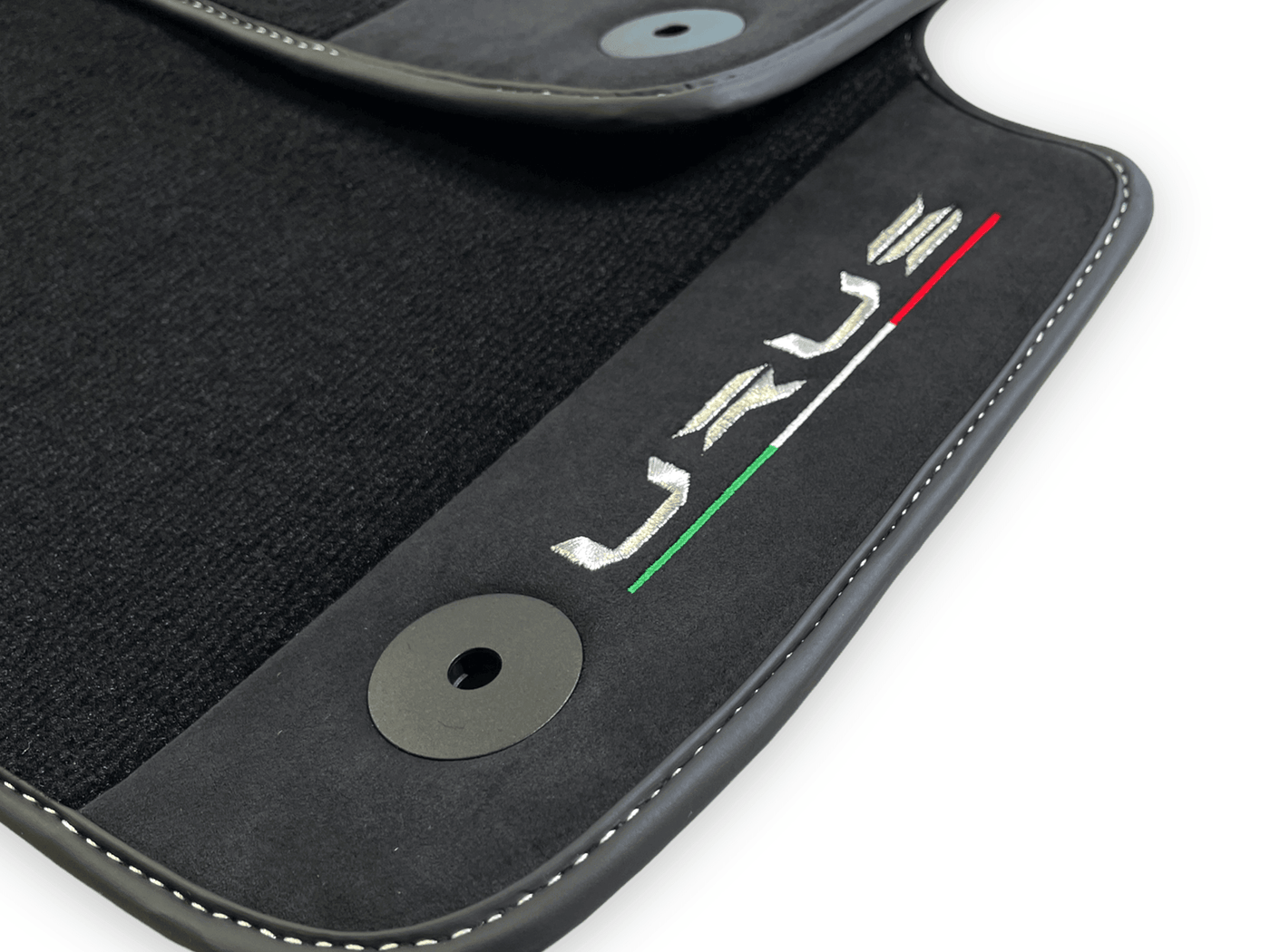 Black Floor Mats For Lamborghini Urus With Alcantara Leather - AutoWin