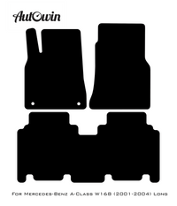 Black Floor Mats For Mercedes Benz A-Class W168 (2001-2004) | Fighter Jet Edition - AutoWin