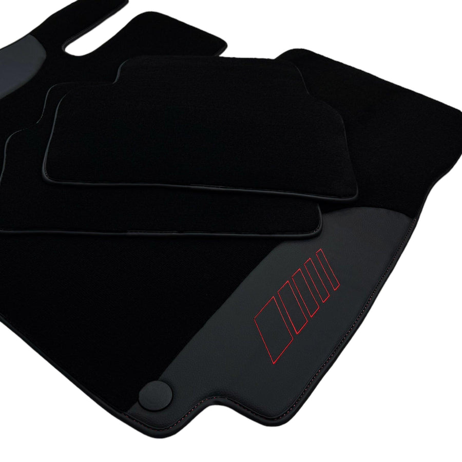 Black Floor Mats For Mercedes Benz A-Class W177 Hatchback AMG (2018-2023) | AutoWin Edition - AutoWin