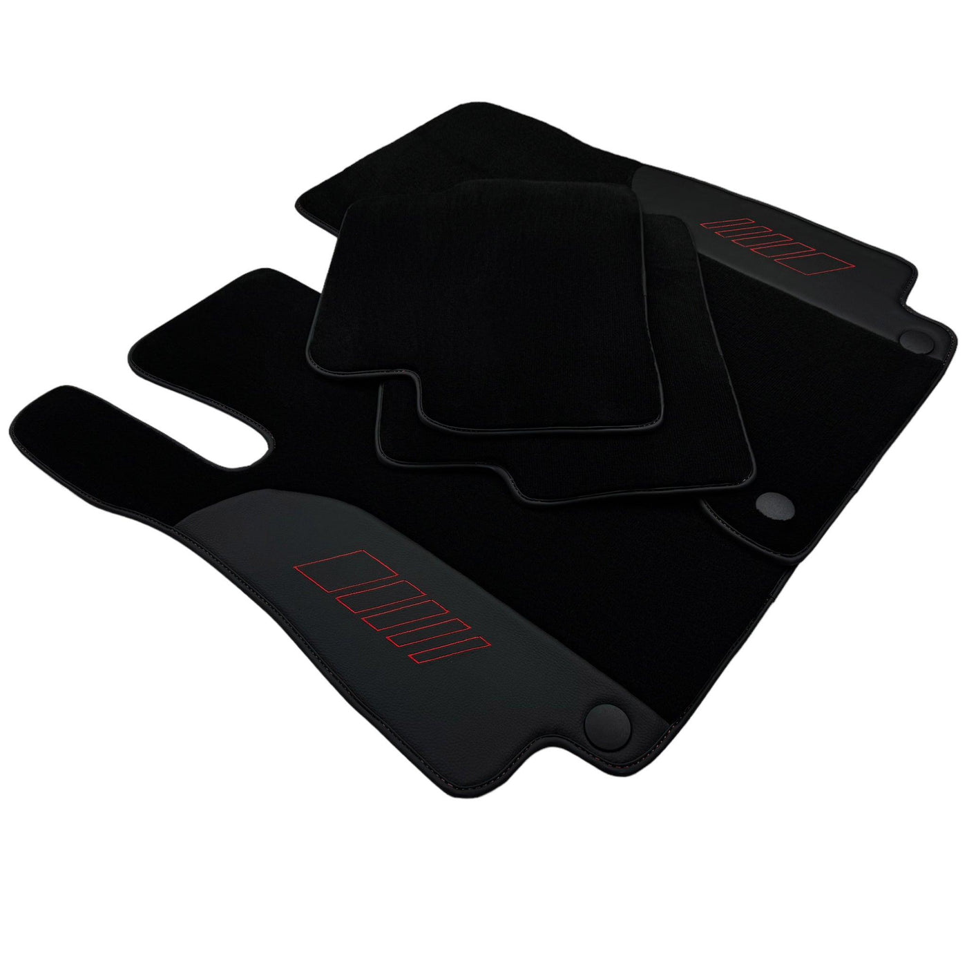 Black Floor Mats For Mercedes Benz C-Class W204 Sedan (2007-2014) | AutoWin Edition - AutoWin