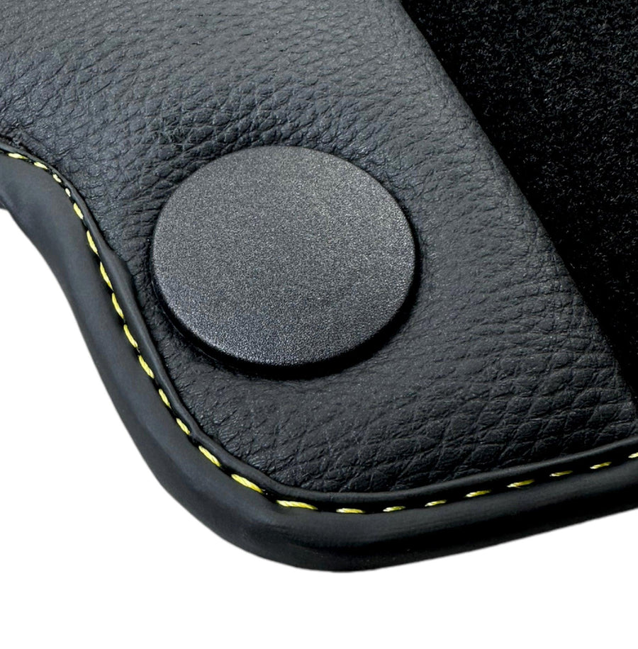 Black Floor Mats For Mercedes Benz E-Class C207 Coupe Facelift (2013-2017) | Fighter Jet Edition - AutoWin